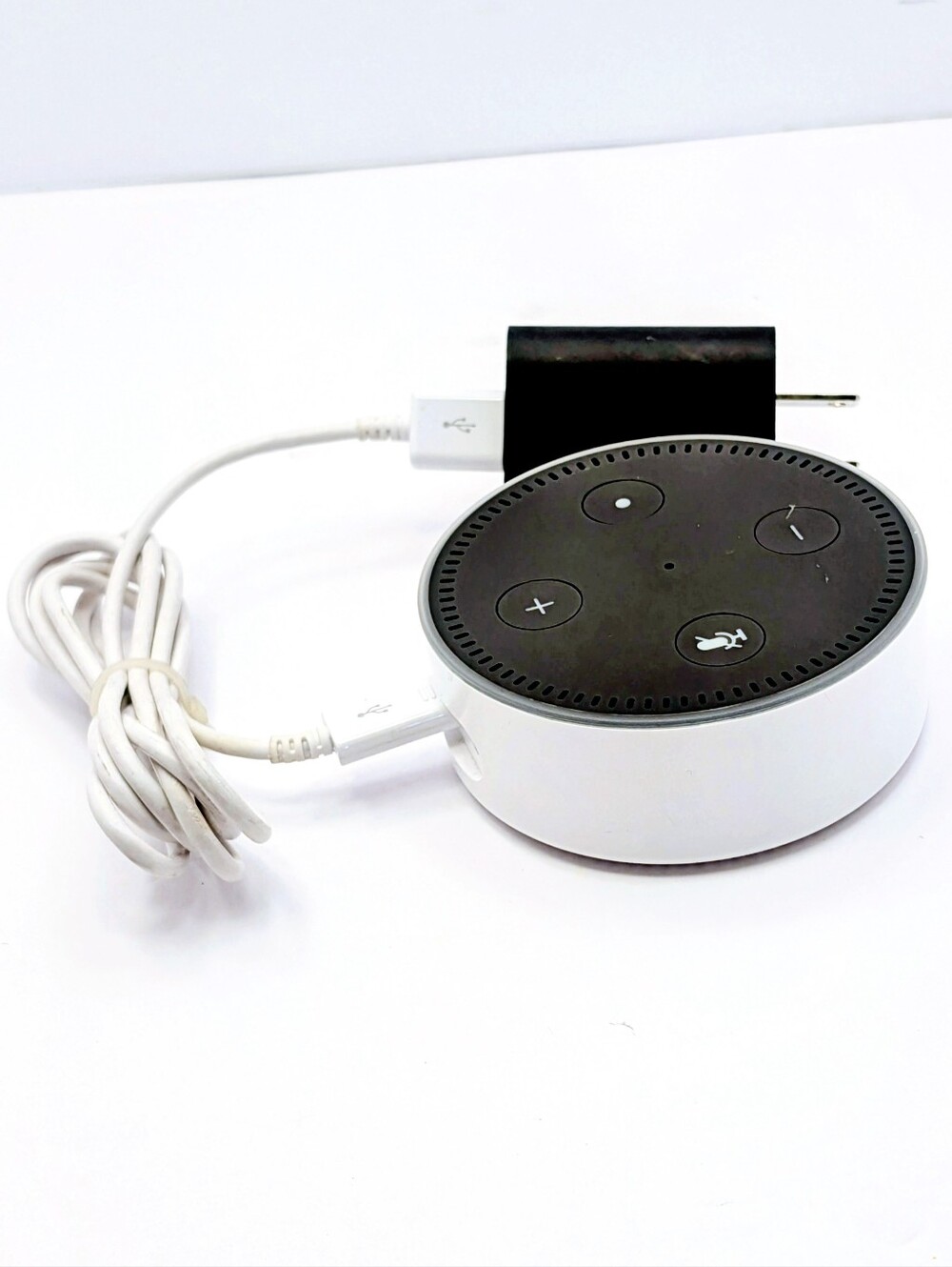 Amazon Echo Dot 2nd Gen Alexa Smart Speaker White RS03QR w/ Power